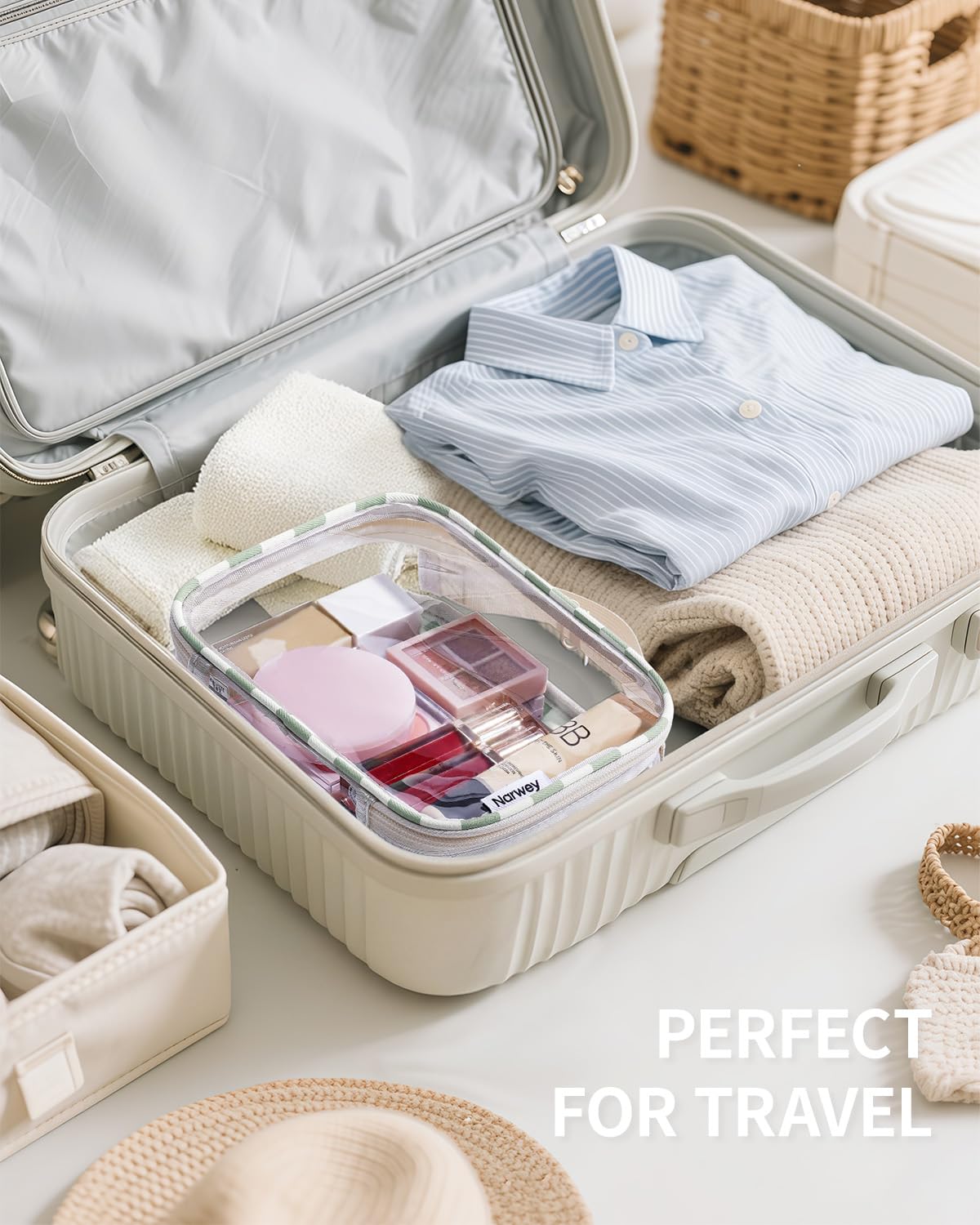 Narwey versatile travel bag for cosmetics, meds, or small snacks.