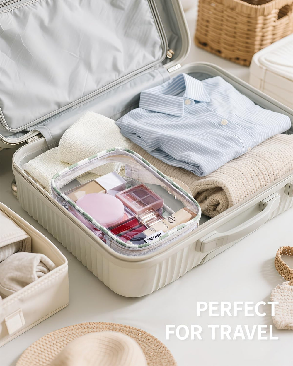 Narwey versatile travel bag for cosmetics, meds, or small snacks.