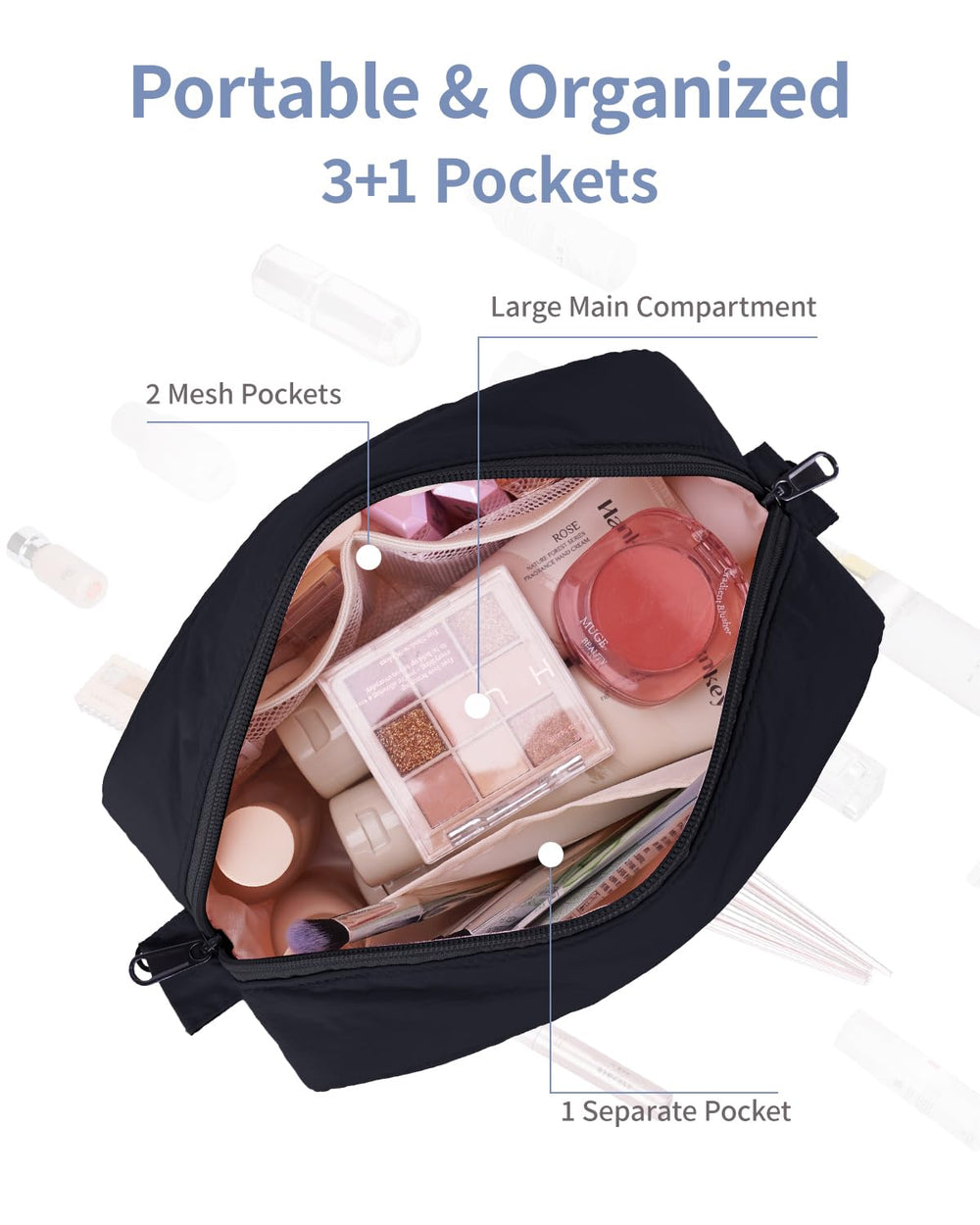 Premium Puffy fabric detail of Narwey bag, soft and water-resistant