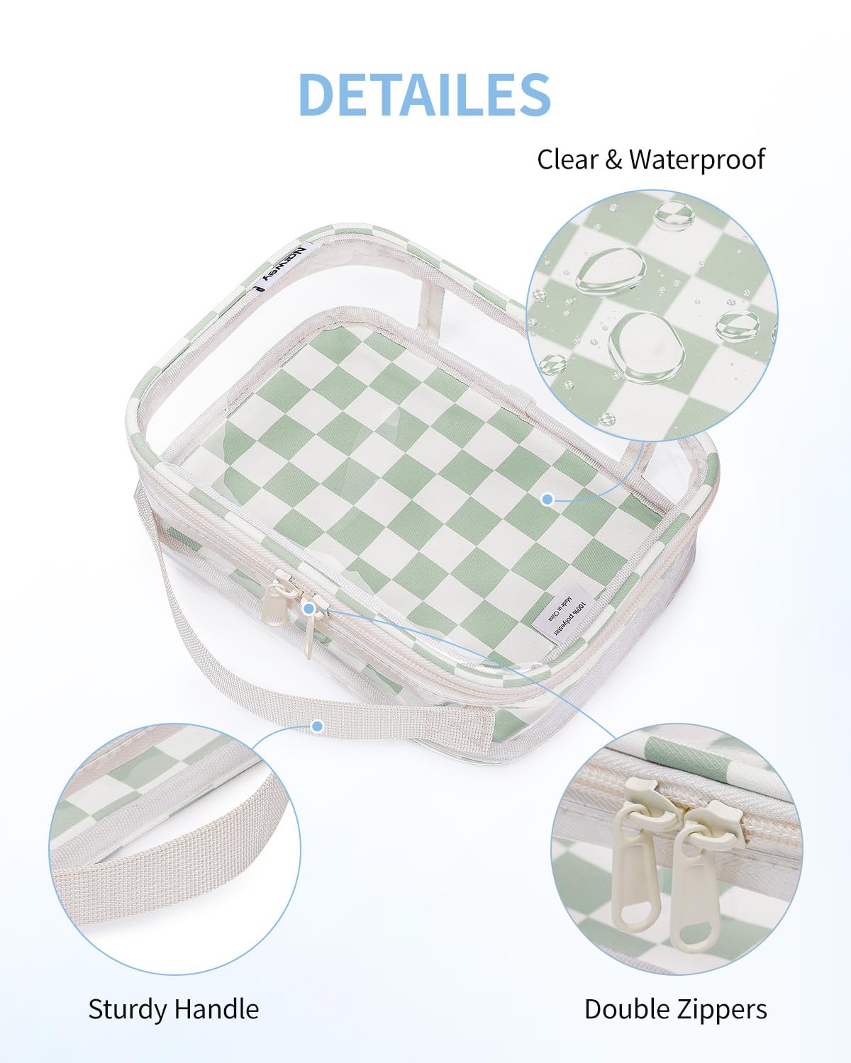 Narwey transparent design helps locate items quickly inside luggage.