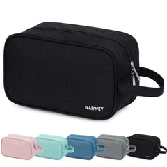Narwey travel toiletry bag front view, compact design for easy packing and quick access.
