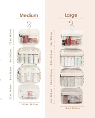 Close-up of durable fabric and smooth zipper on Narwey large toiletry bag.