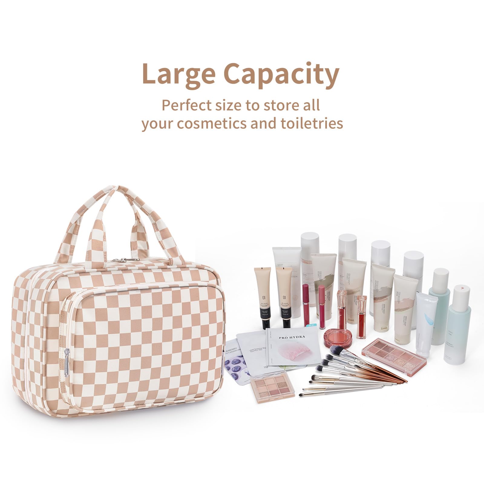 Narwey water-resistant exterior protects contents during travel.
