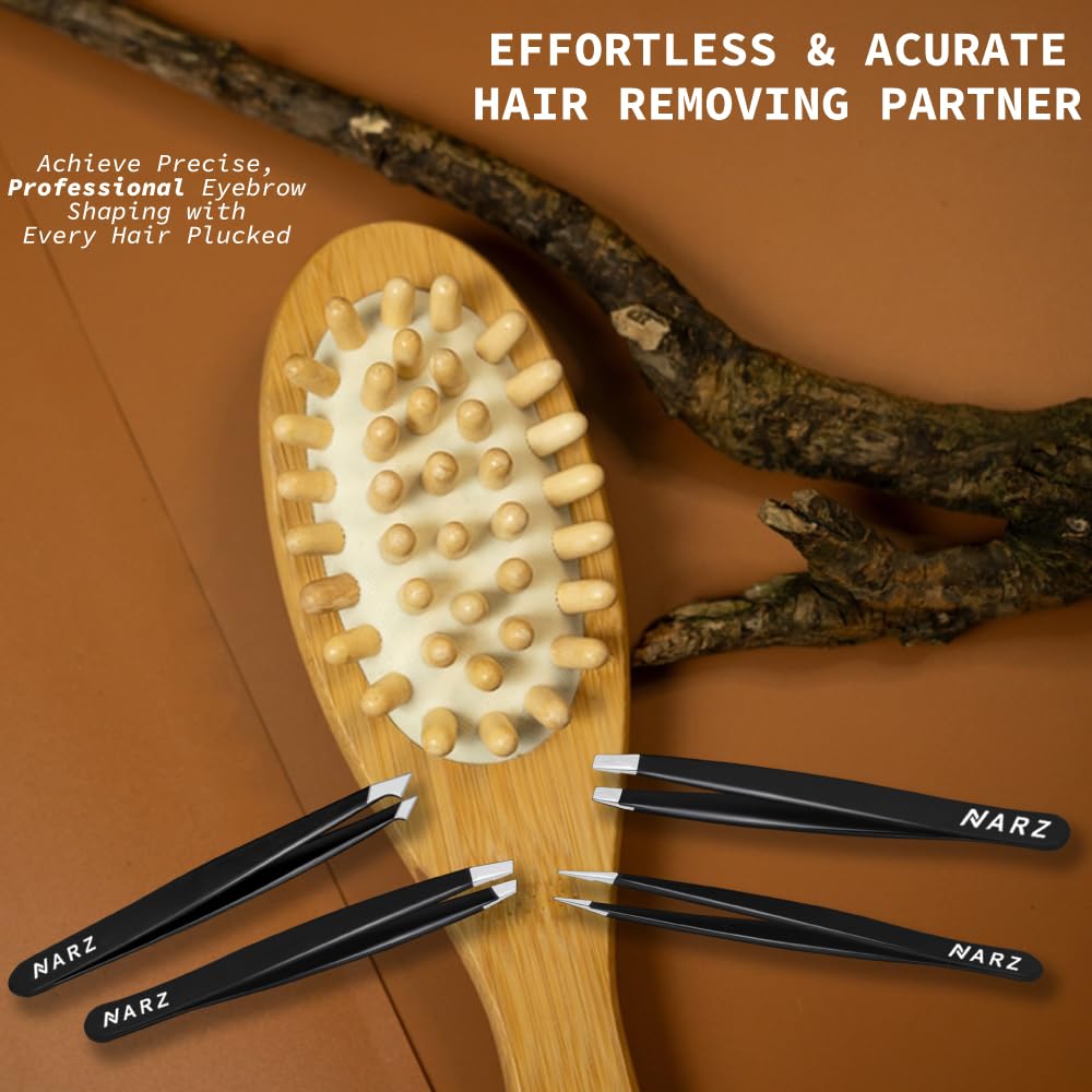 NARZ hand-filed tips provide detailed plucking of fine hairs