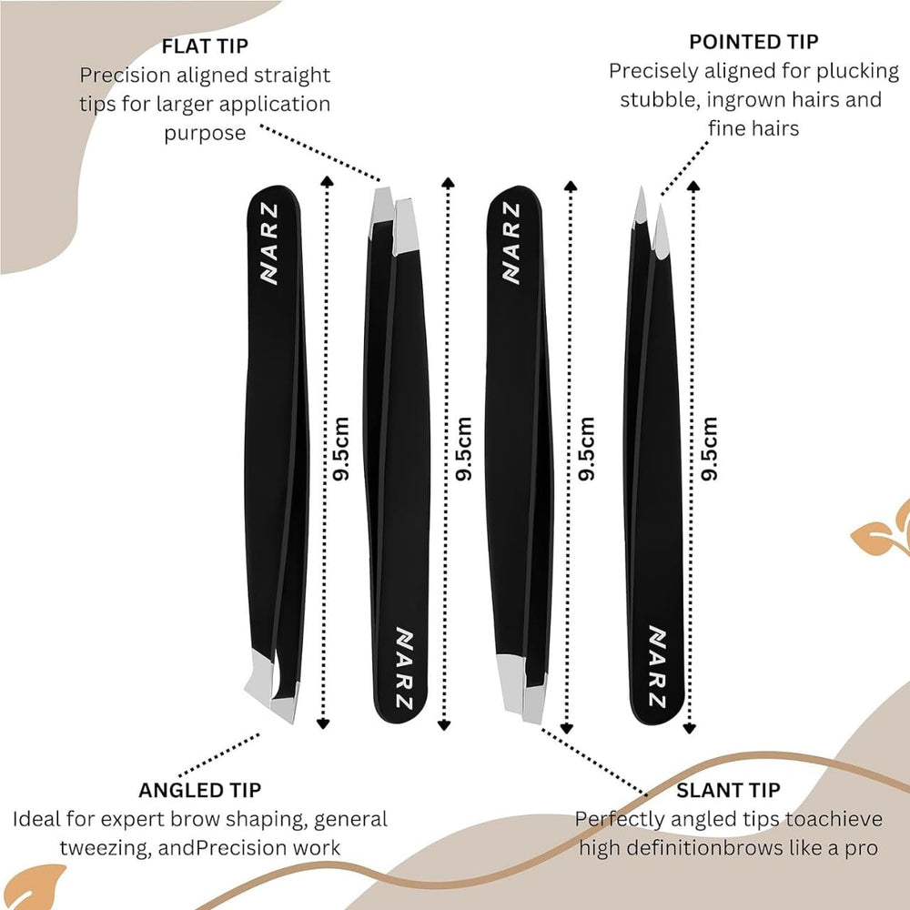 NARZ stainless steel tips ensure clean pluck without pulling