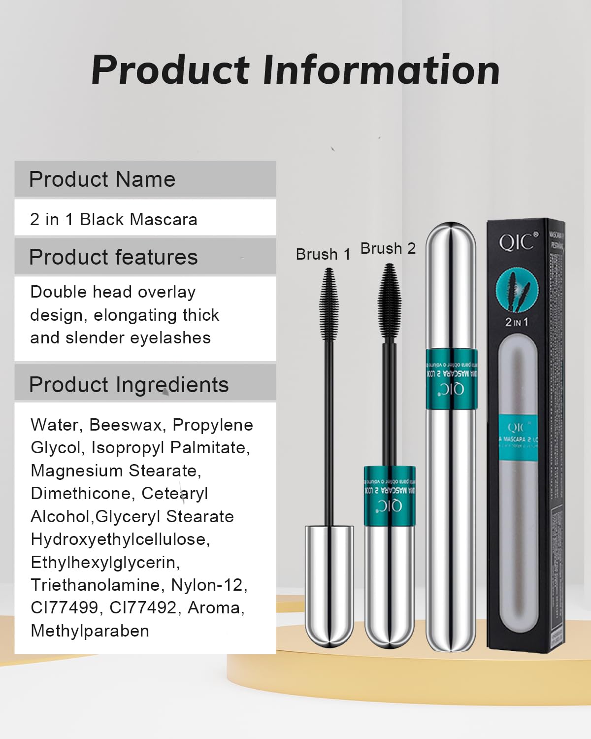 NaSeny Vibely Mascara apta para lentes de contacto.