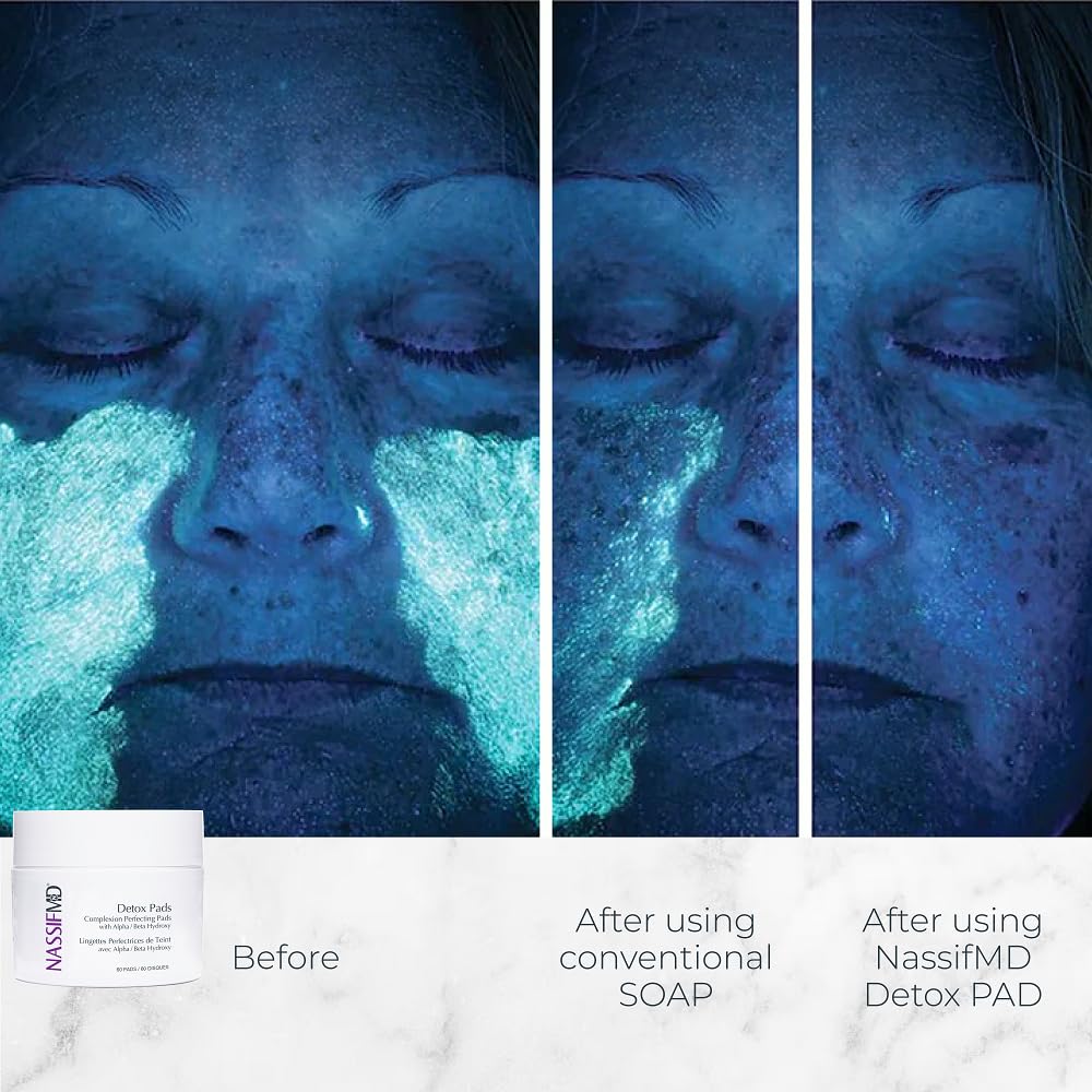 NassifMD Detox Pads close-up texture highlighting gentle exfoliation for smoother skin.