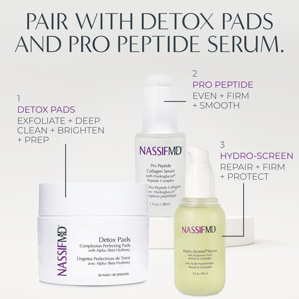 NassifMD Hydro-Screen texture swatch on skin suggesting smooth feel