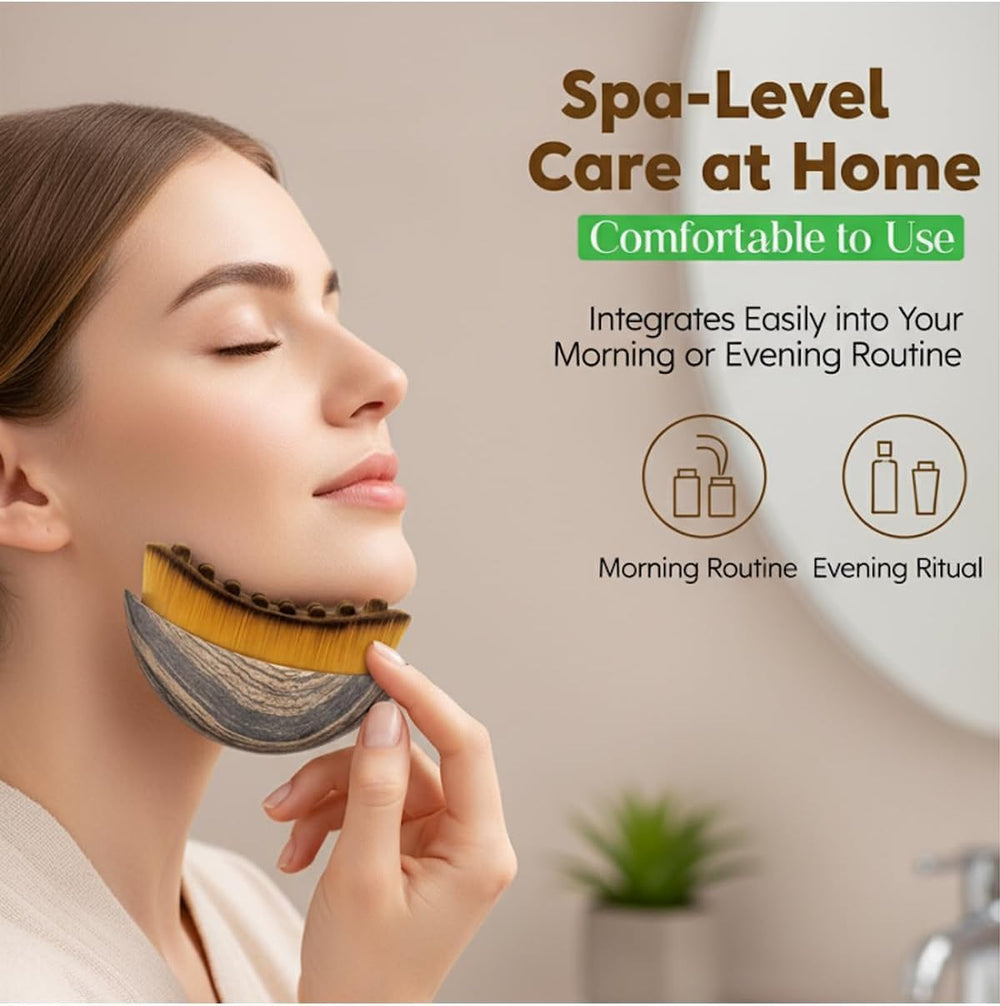 Nasteck Lymphatic Contour Face Brush daily-use demonstration.