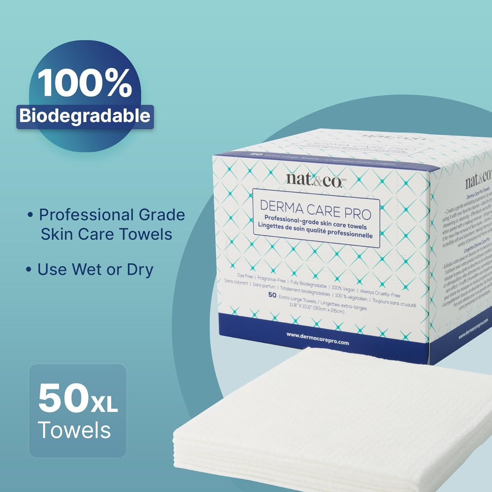 Nat.&Co. Derma Care Pro, alta absorción para secar rápidamente el rostro.