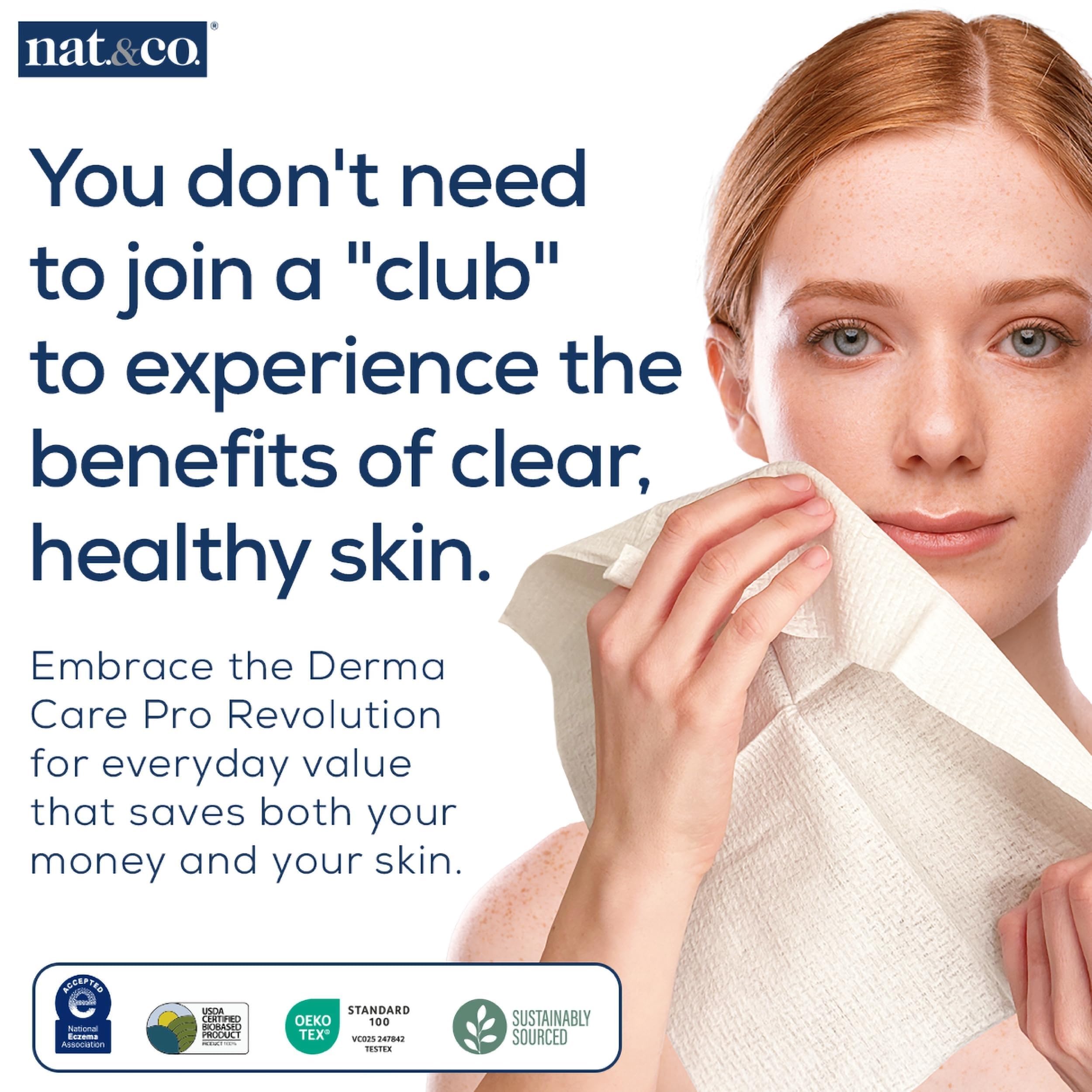 Nat.&Co. Derma Care Pro, uso húmedo para desmaquillar con cuidado.
