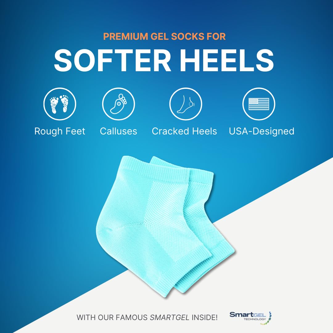 Calcetines de gel para talones de NatraCure uso diario cómodo
