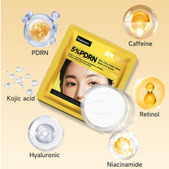 Natener bio-collagen eye patch absorption and hydration visualization.