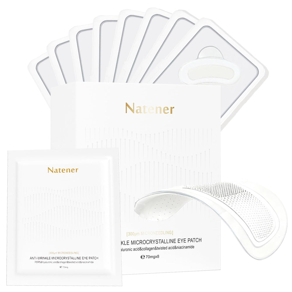 Natener PDRN micro eye patches pack ready for easy application and refreshed under-eye appearance.