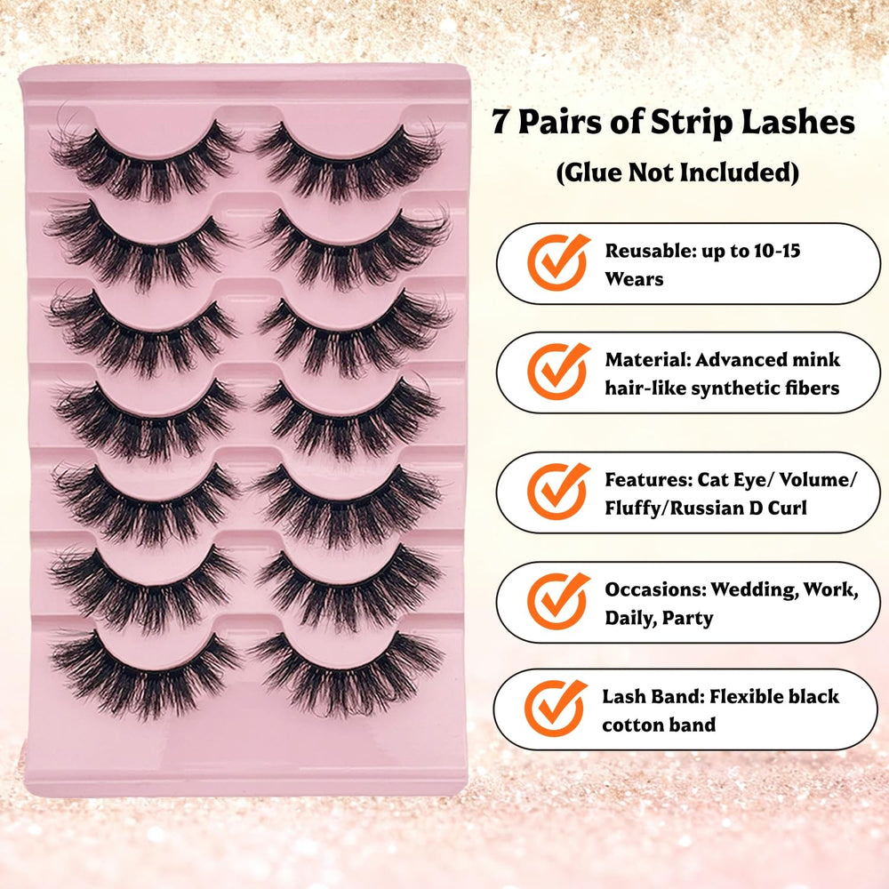 Natgluzie cat-eye 11-17mm lashes create a dramatic winged effect