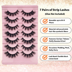 Natgluzie cat-eye 11-17mm lashes create a dramatic winged effect