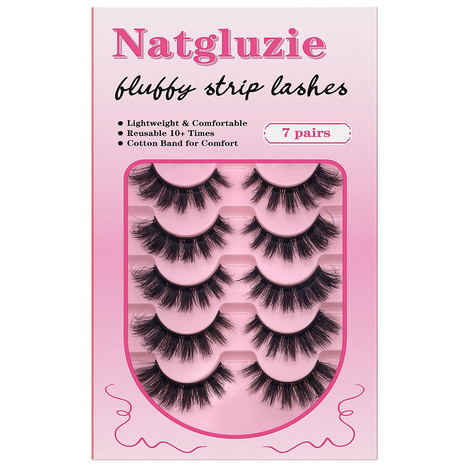 Natgluzie wispy lash strips for a soft defined cat eye look