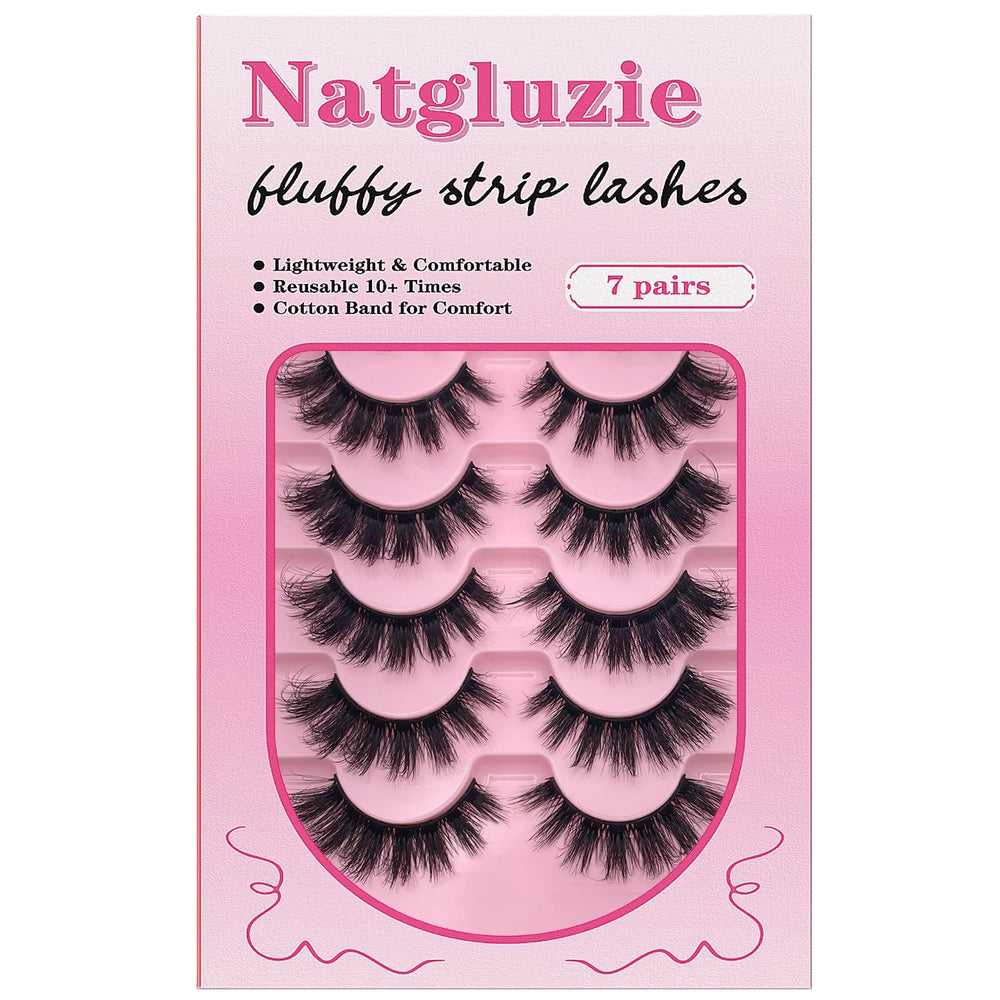 Natgluzie wispy lash strips for a soft defined cat eye look