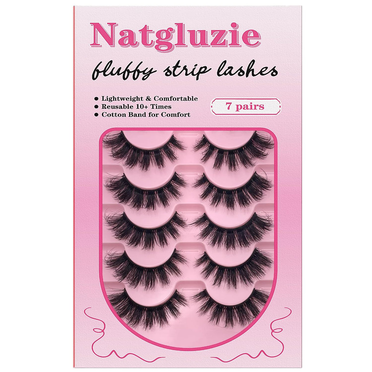 Natgluzie wispy lash strips for a soft defined cat eye look
