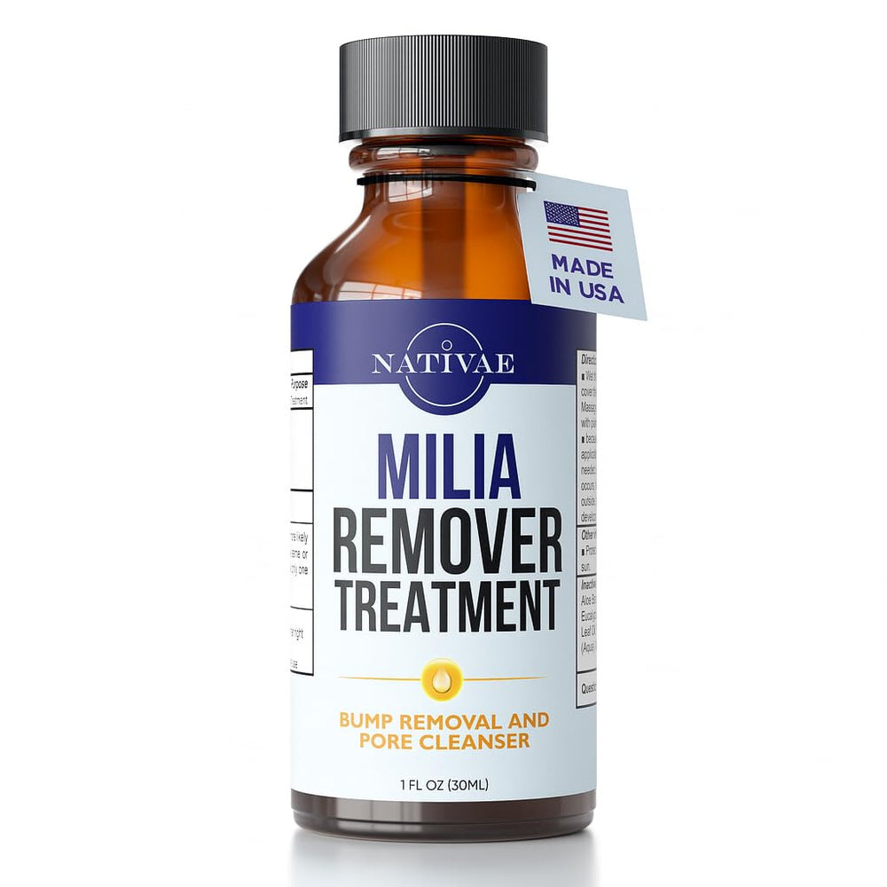 Nativae Milia Remover para ojos, cuidado suave para piel sensible.