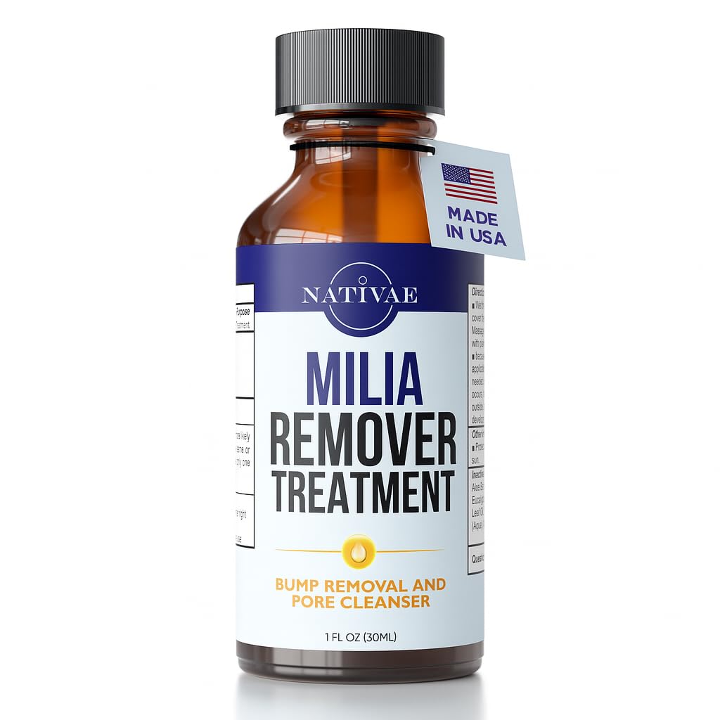 Nativae Milia Remover para ojos, cuidado suave para piel sensible.