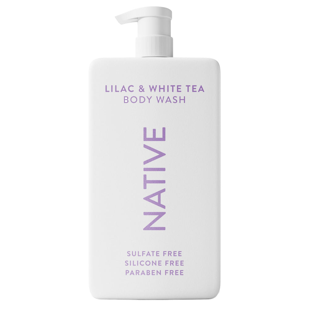 Native Ducha Corporal: botella lilas con aroma floral suave para despertar los sentidos.
