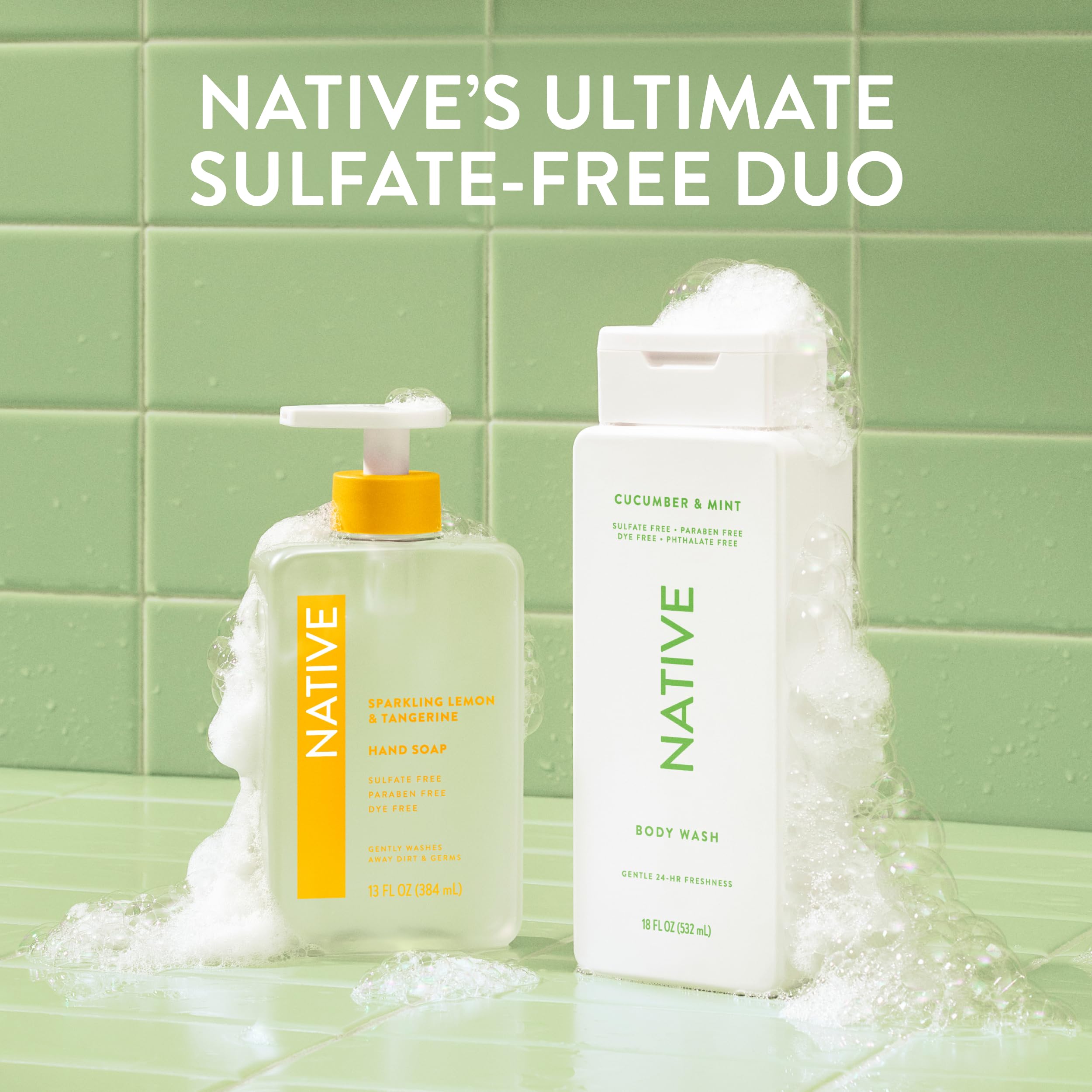 Native Body Wash aplicación con las manos para facilitar la higiene