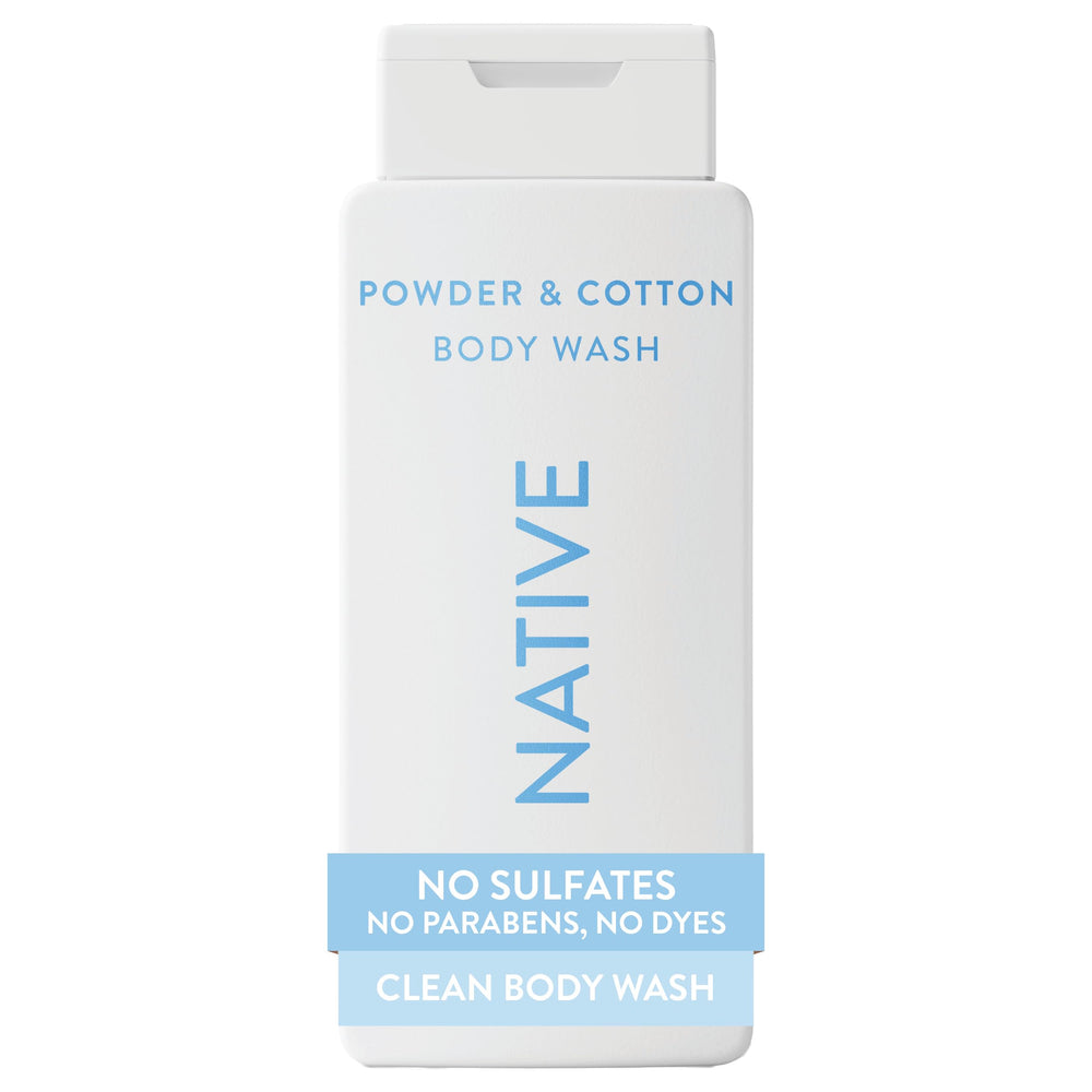 Native Body Wash botella frontal, limpieza suave para todo tipo de piel