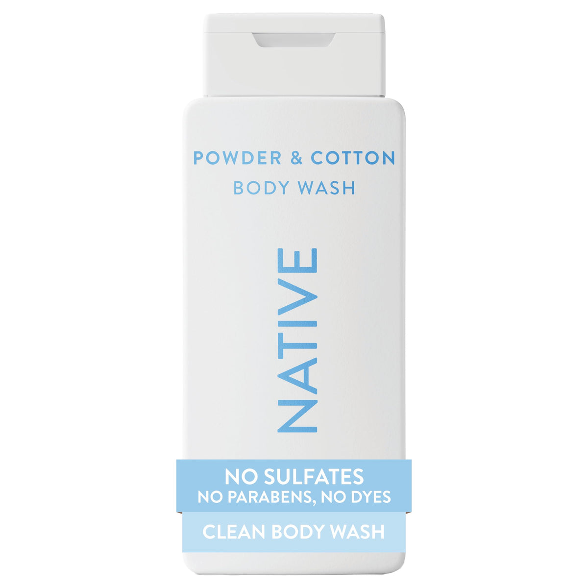 Native Body Wash botella frontal, limpieza suave para todo tipo de piel