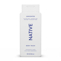 Native Body Wash: botella sin fragancia para una ducha suave