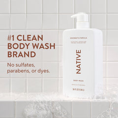 Native Body Wash Espuma Cremosa, botella: limpieza suave y piel sedosa.