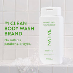 Native Body Wash espuma cremosa en la ducha