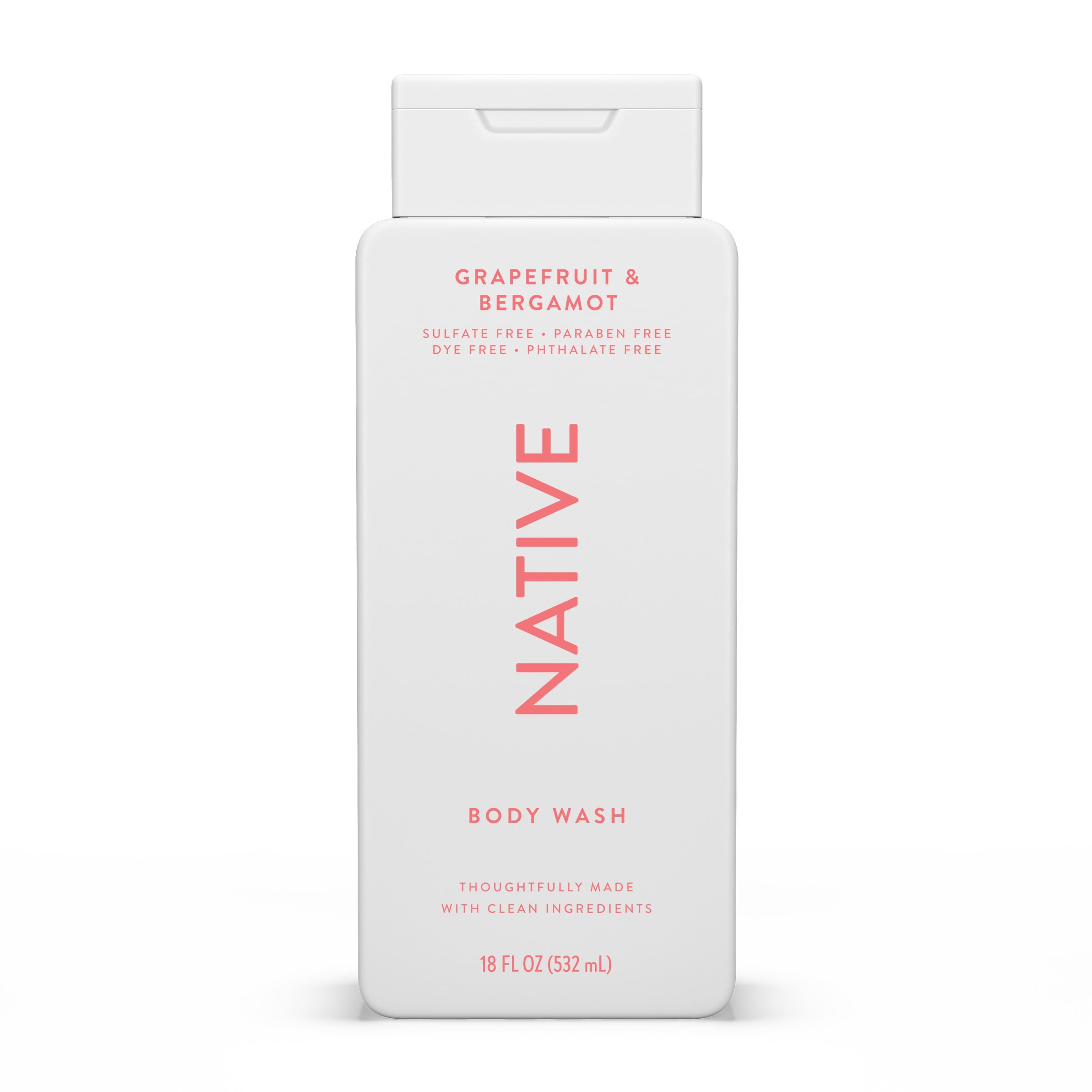 Gel de ducha Native con espuma lujosa para una experiencia suave.
