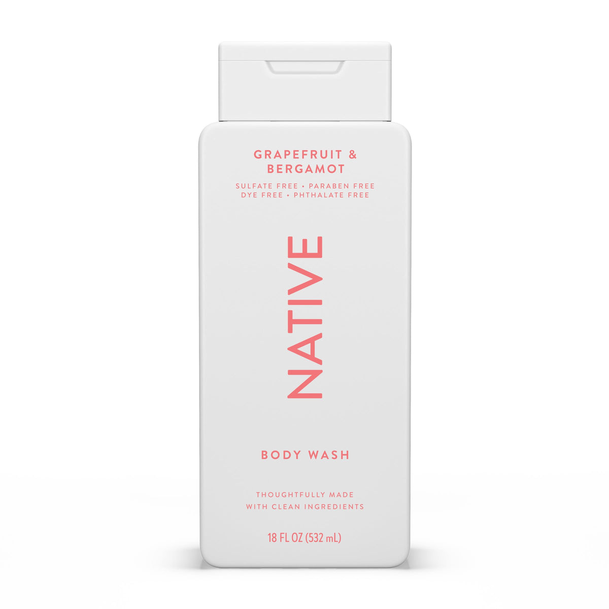 Gel de ducha Native con espuma lujosa para una experiencia suave.