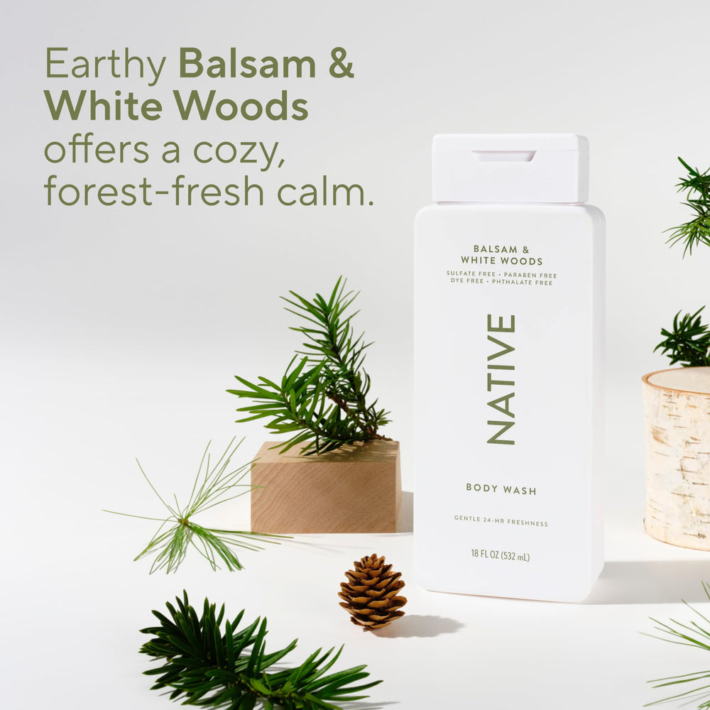 Native Body Wash: frasco de 18 oz para uso diario.