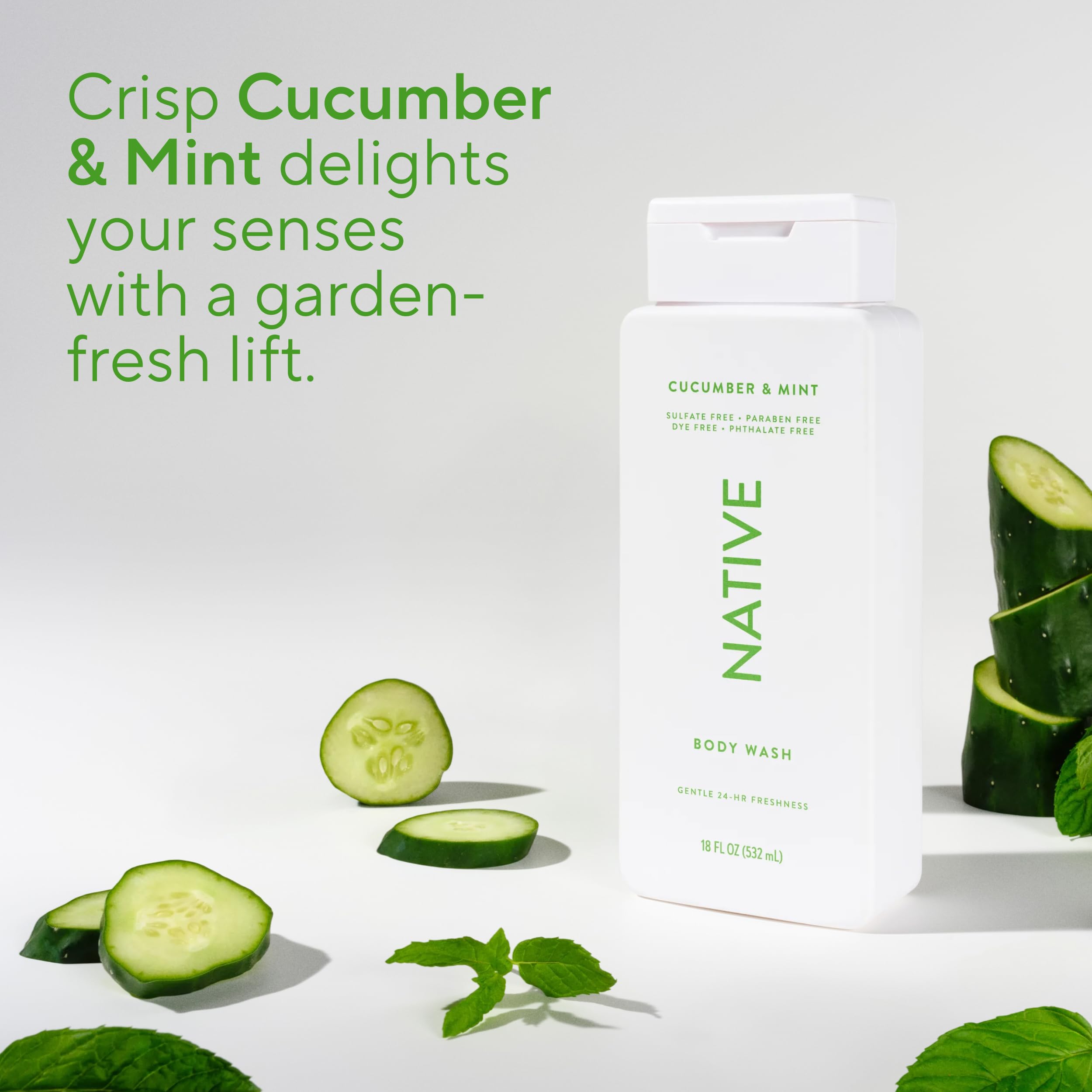 Native Body Wash sin sulfatos y sin colorantes