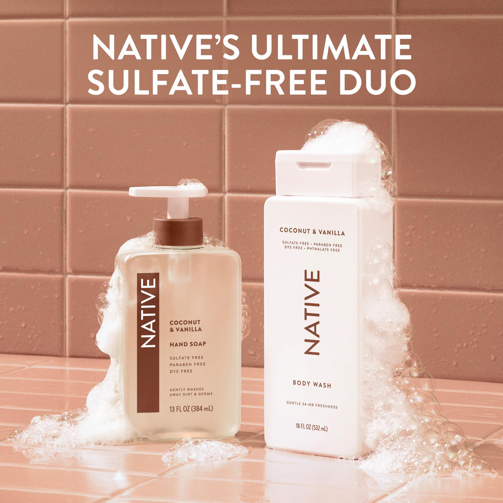 Native Body Wash Uso Diario, botella: experiencia de ducha agradable.