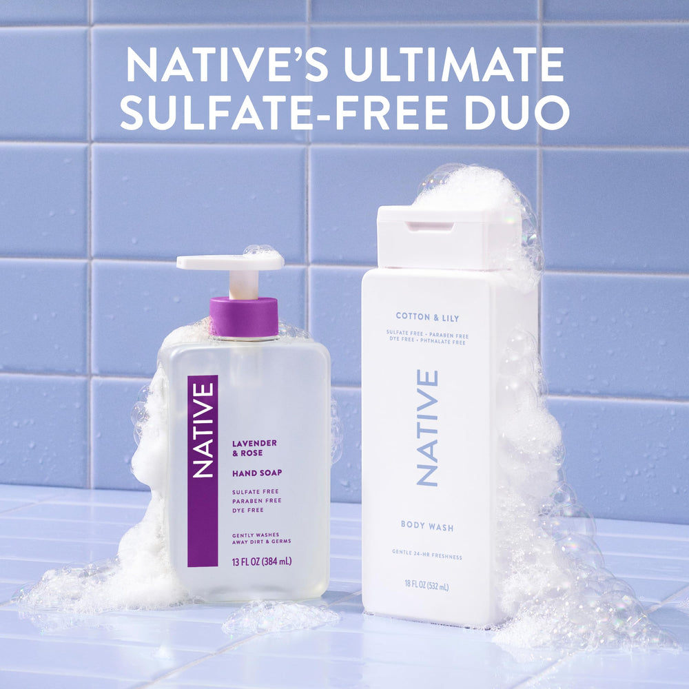 Native Body Wash uso diario en la ducha para limpieza total
