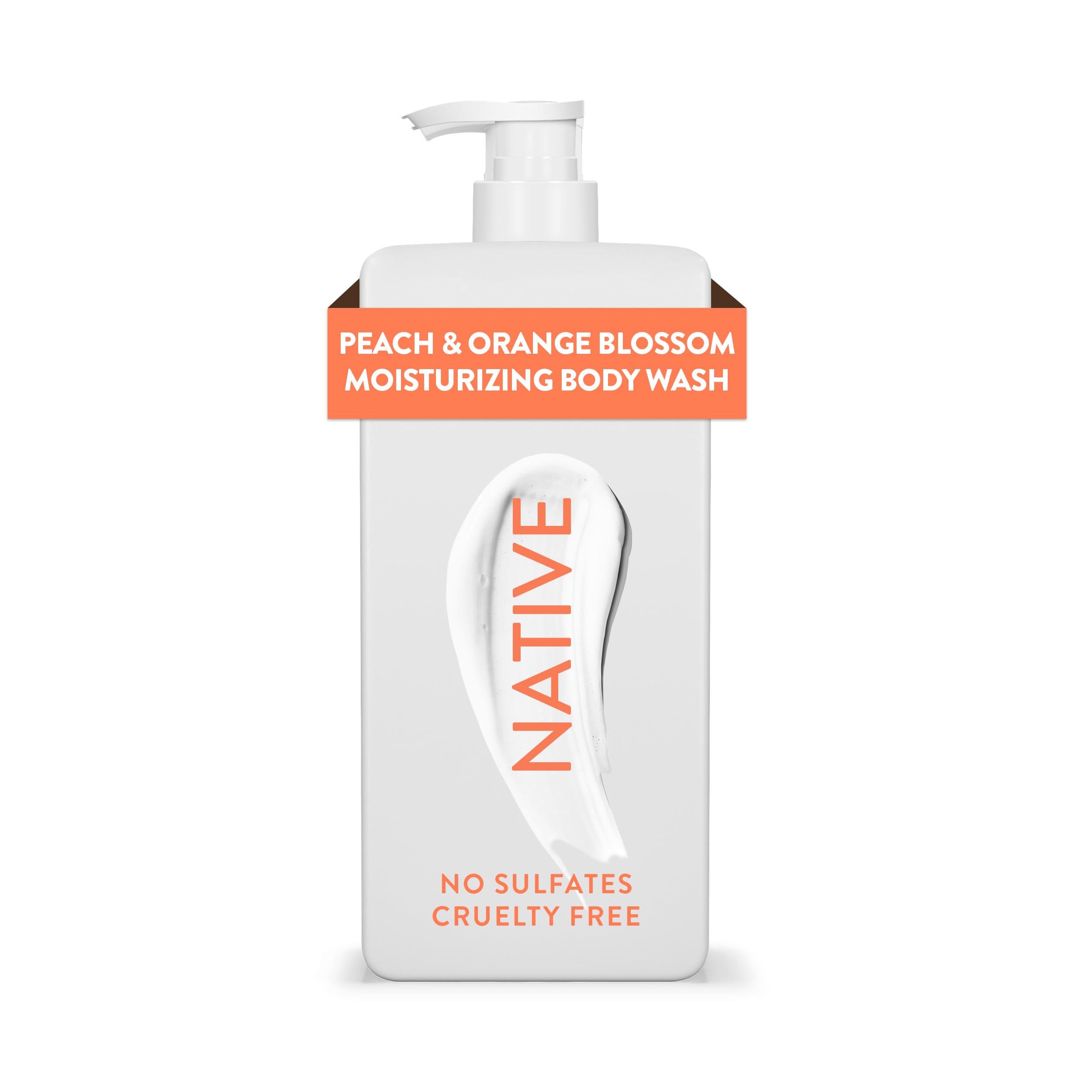 Native gel de ducha hidratante 24 horas frente a la botella, hidratación prolongada.