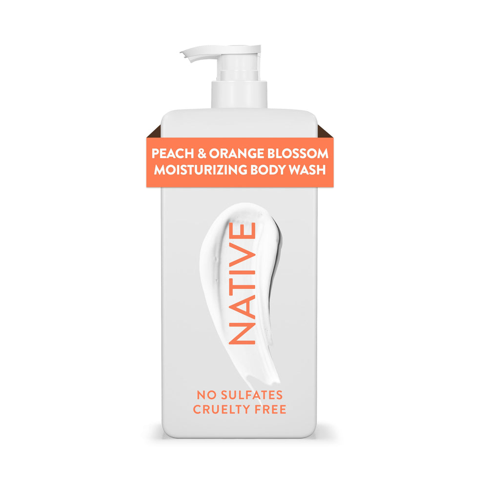 Native gel de ducha hidratante 24 horas frente a la botella, hidratación prolongada.