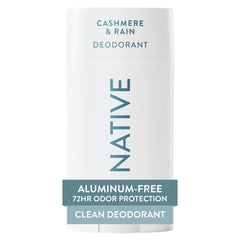 Native Cashmere & Rain frente del desodorante: protección diaria discreta.