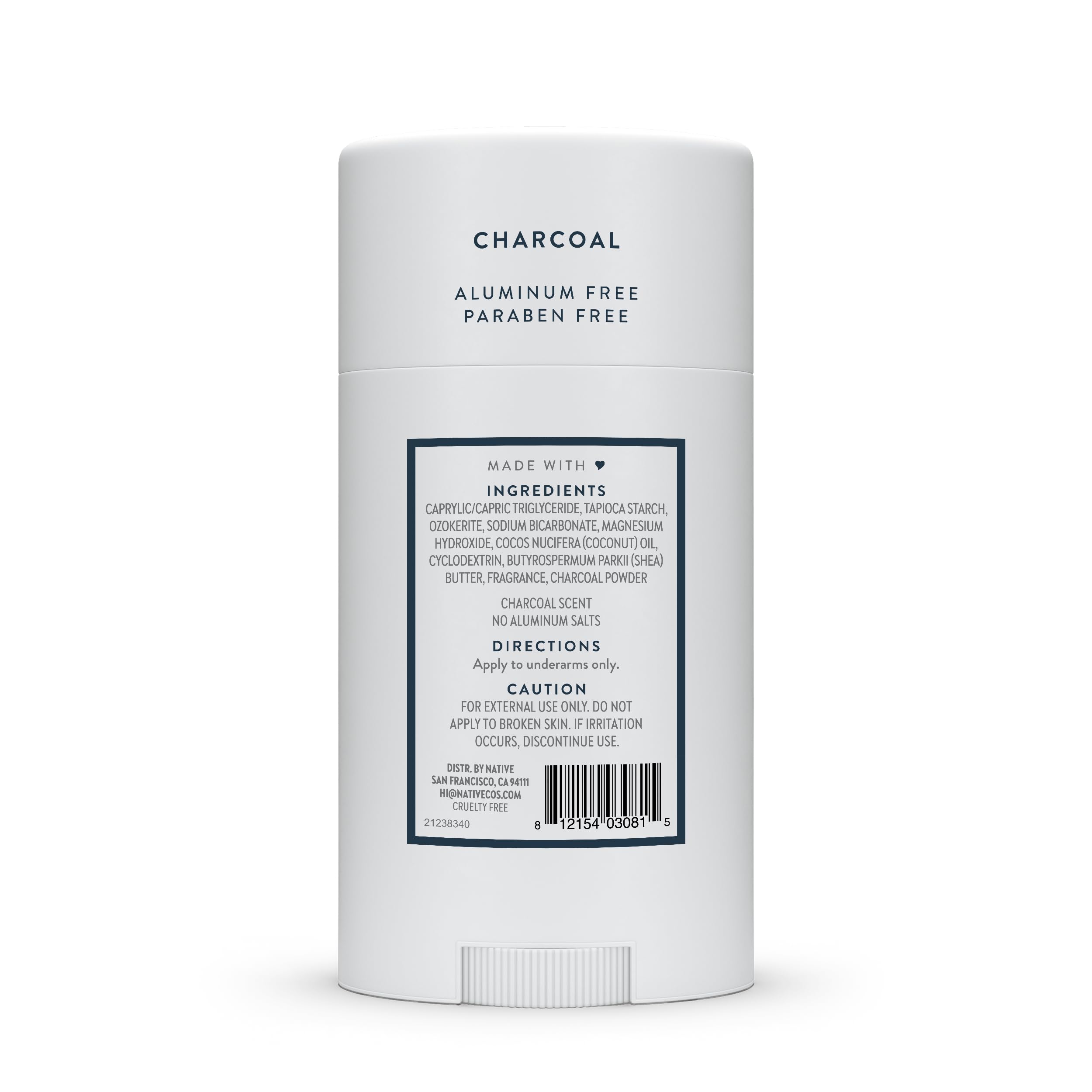Native Charcoal Desodorante formato sólido para viajar