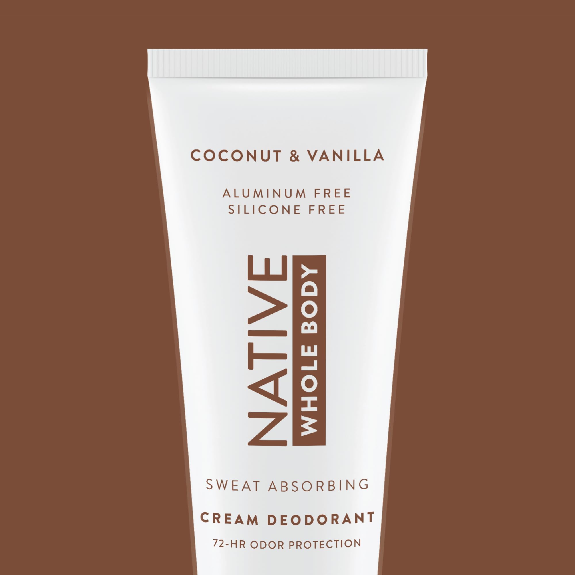 Native crema desodorante aroma coco vainilla, sensación fresca y discreta