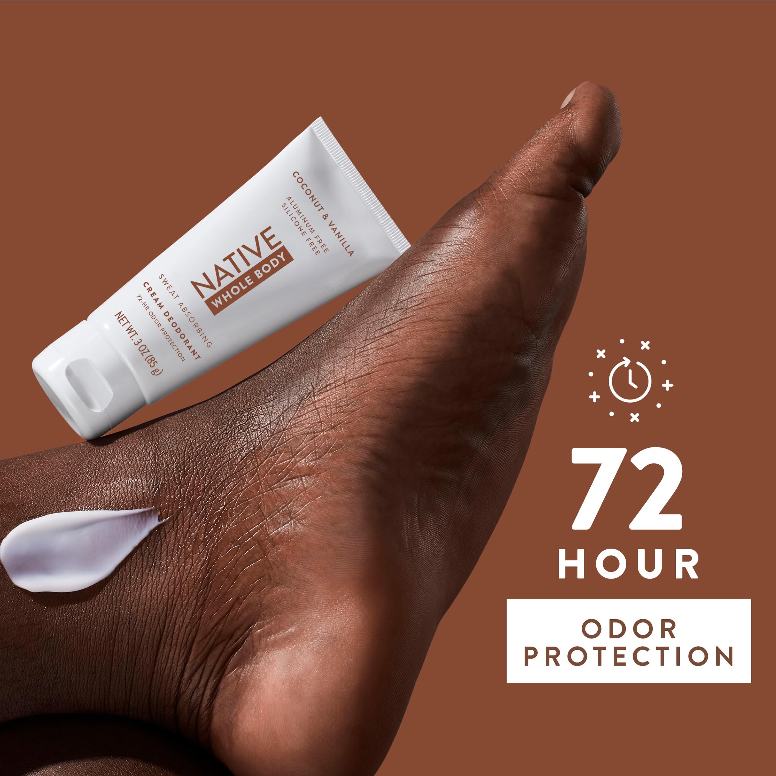 Native crema desodorante con protección de 72 horas sin dejar residuos