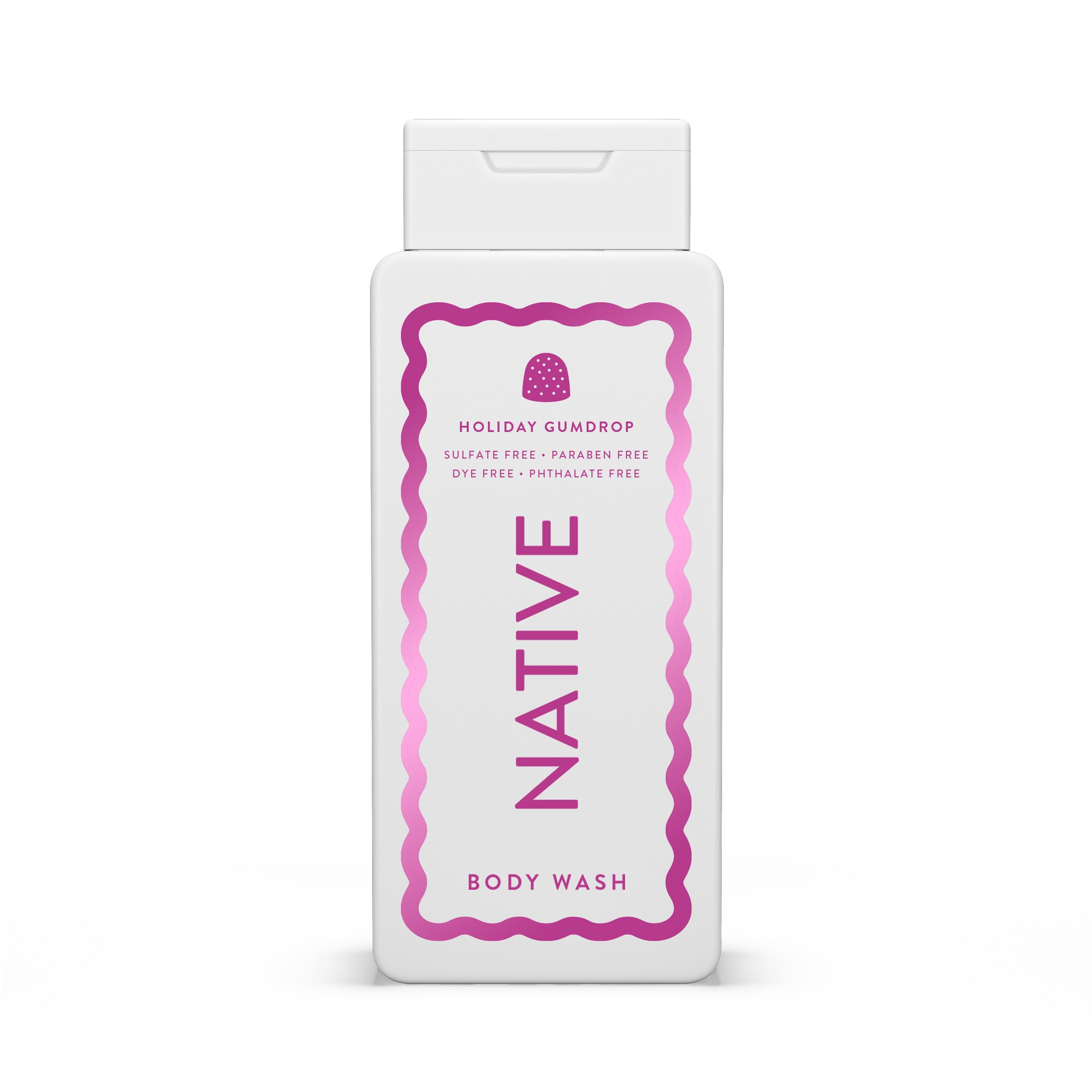Native Cuerpo Ducha Edicion Navidena Botella: aroma festivo y limpieza suave.