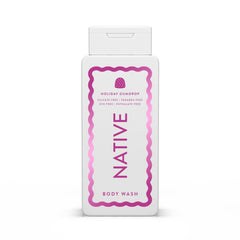 Native Cuerpo Ducha Edicion Navidena Botella: aroma festivo y limpieza suave.