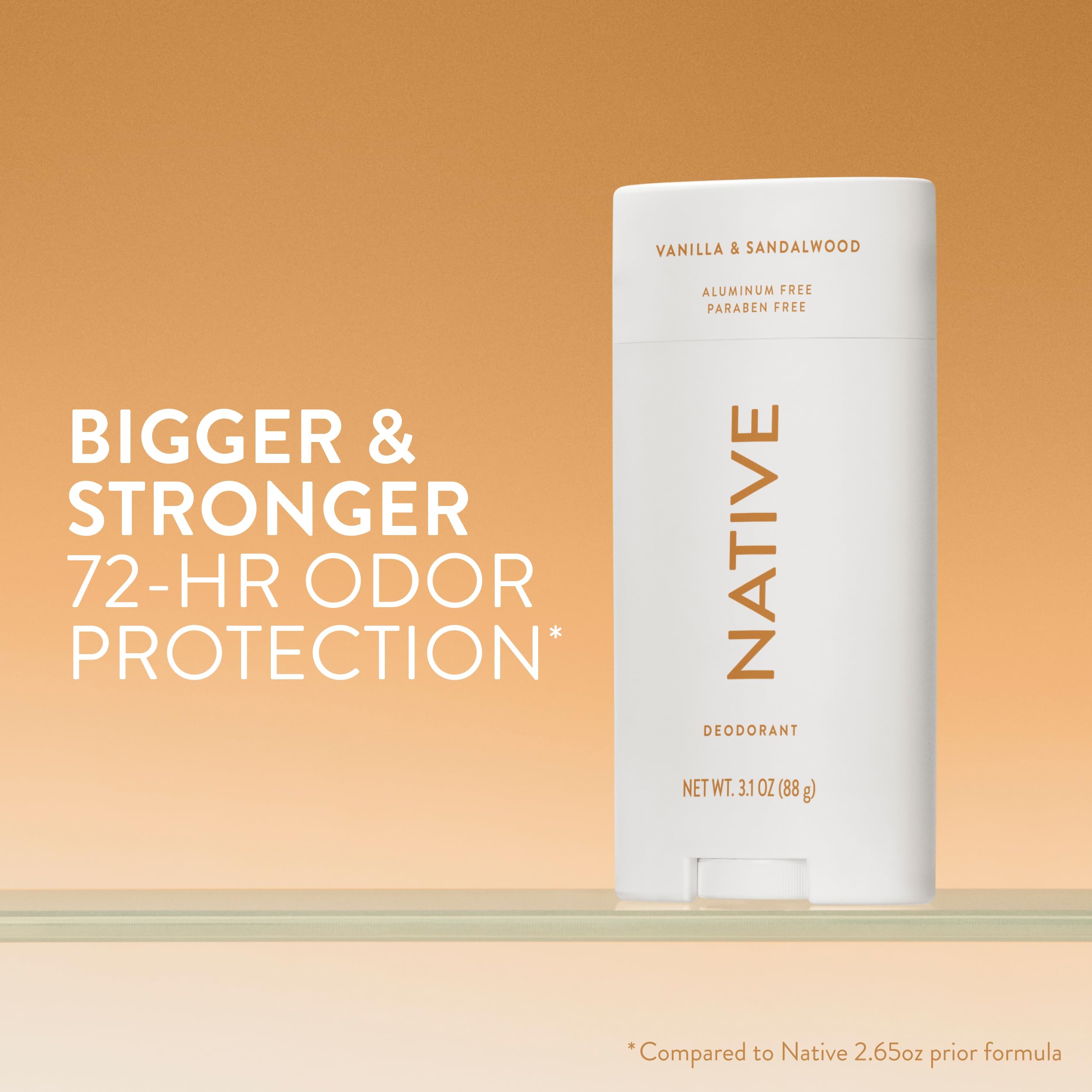Native desodorante ofrece protección de olor para días ocupados.
