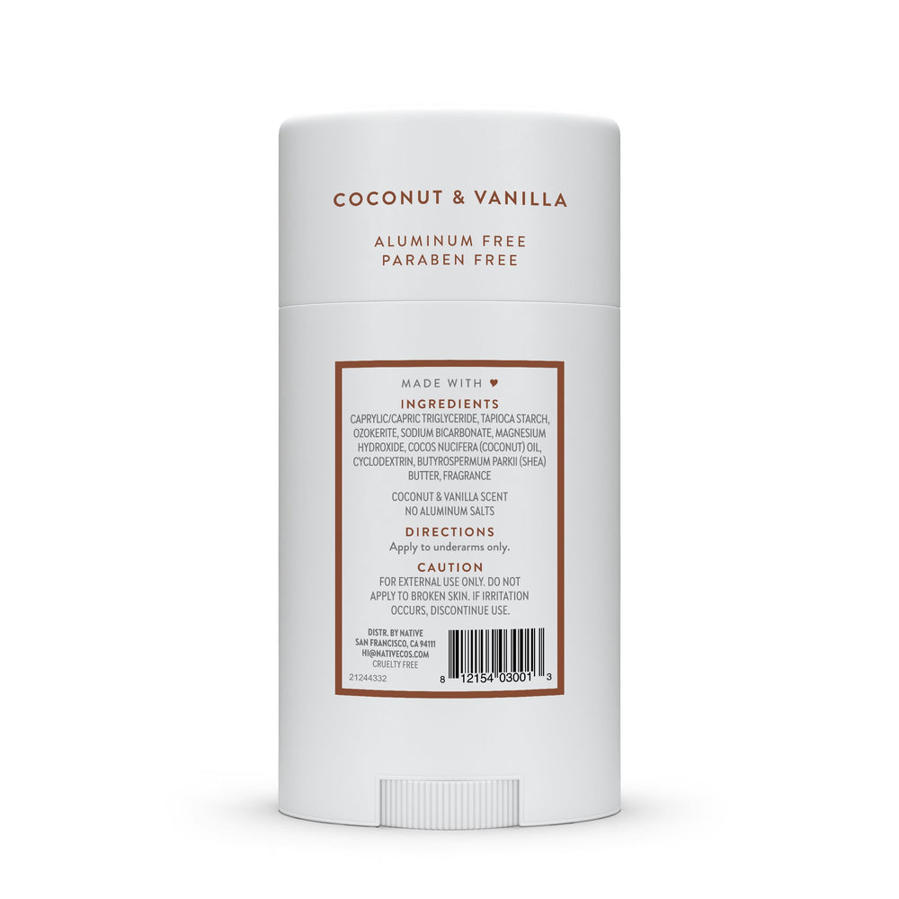 Native desodorante aplicación suave con fragancia duradera.