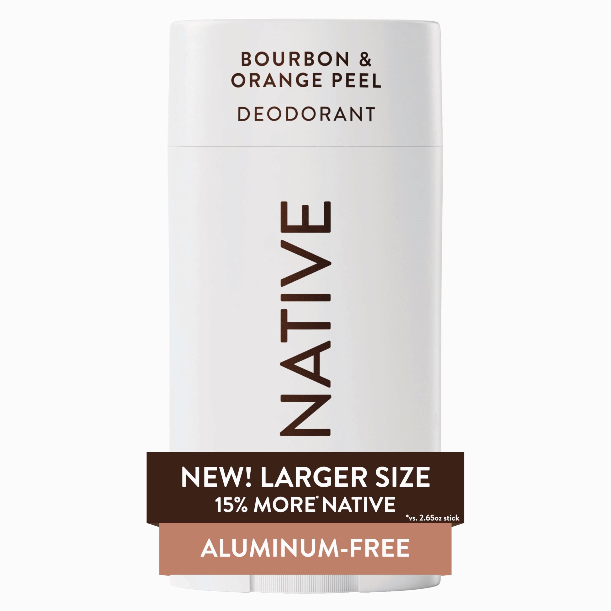 Desodorante Native Bourbon-naranja, barra elegante y aroma refinado para uso diario