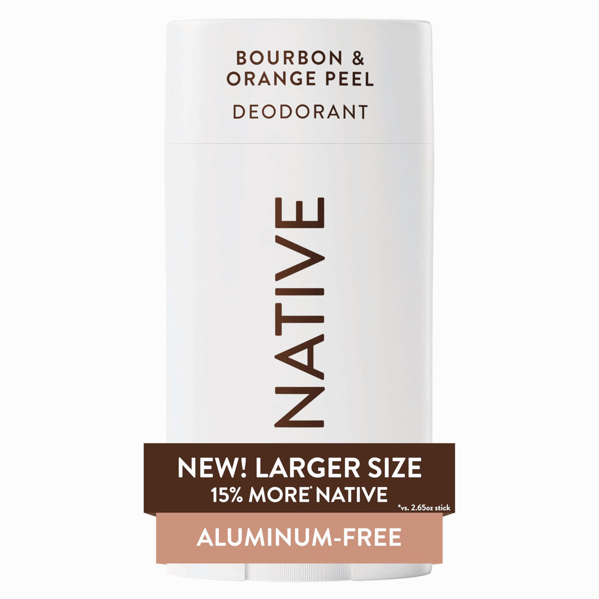 Desodorante Native Bourbon-naranja, barra elegante y aroma refinado para uso diario